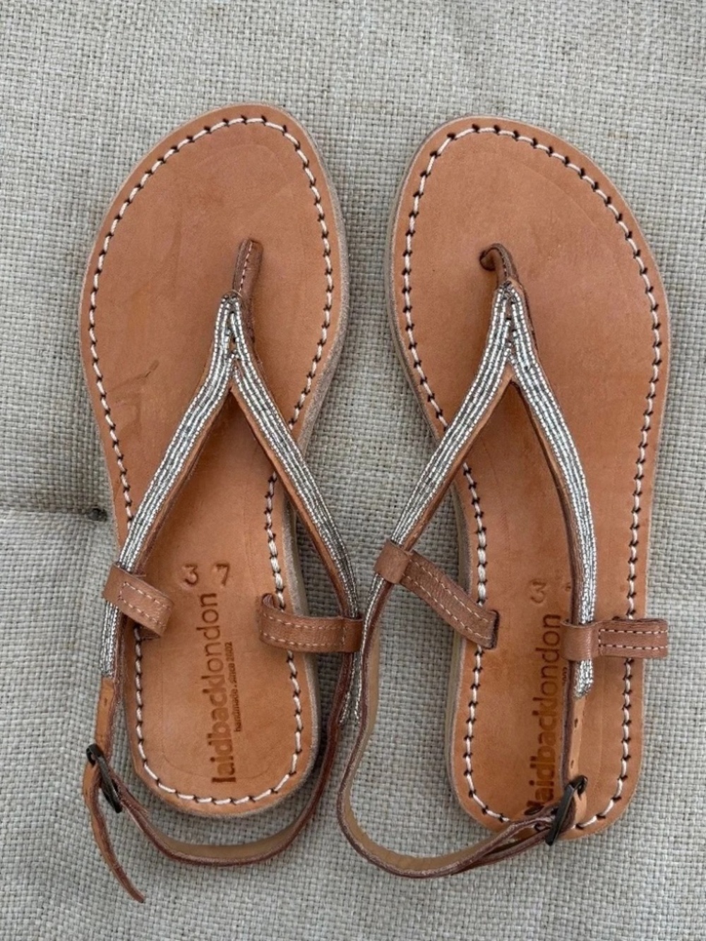 NWOT Laidback London Aster Beaded Sandals